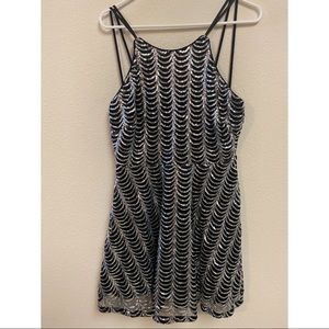 NWOT. Sequined open back dress